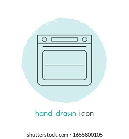 Oven Symbol-Zeilenelement. Vektorillustration Illustration der Ofensymbol-Linie einzeln auf sauberem Hintergrund für Ihr Logo für Ihre Web-App.