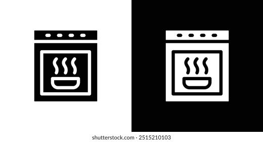 Oven icon logo set vector