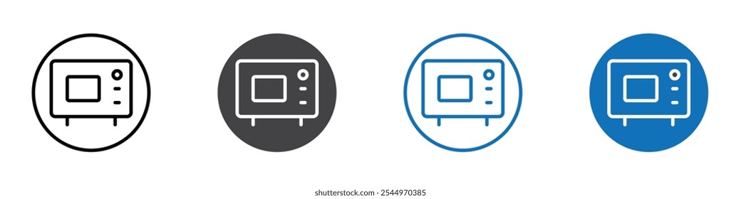 Oven icon Logo sign in thin line outline