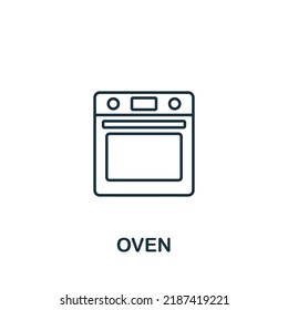 Oven icon. Monochrome simple Cooking icon for templates, web design and infographics