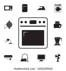 Oven icon on white background on white background