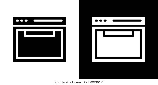 Ofen-Icon-Set Vector Design für mobiles Konzept und Webdesign.