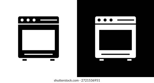 Ofen Symbol Silhouette Vektor flache Illustration Design Pack.