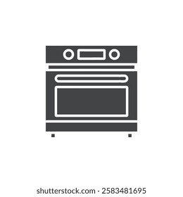 oven icon simple filled symbol vector