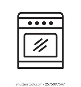 Oven icon Simple thin outline