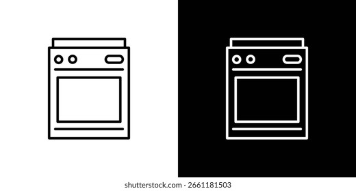 Ícone de forno. Pictograma do traço. Ilustração vetorial. Sinal de vetor para aplicativos móveis e sites.