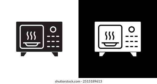 Icono de horno Ilustración plana de línea delgada