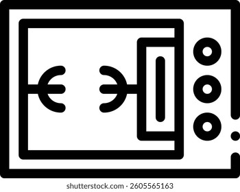 oven icon. Thin Linear Style Design Isolated On White Background