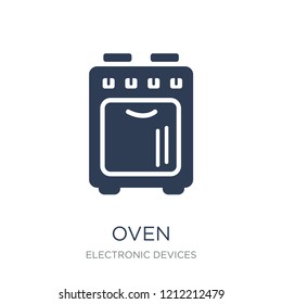 Oven icon. Trendy flat vector Oven icon on white background from Electronic devices collection, vector illustration can be use for web and mobile, eps10