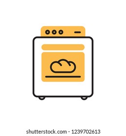 oven icon vector. bakery icon design with modern style