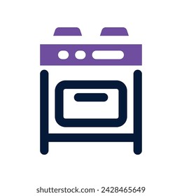 icono del horno. icono de tono dual vectorial para su sitio web, móvil, presentación y diseño de logotipo.