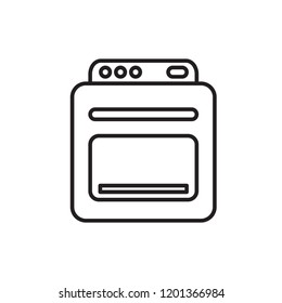 oven icon vector. electric appliances icon line style