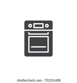 Oven icon vector, filled flat sign, solid pictogram isolated on white. Kitchen stove symbol, logo illustration.