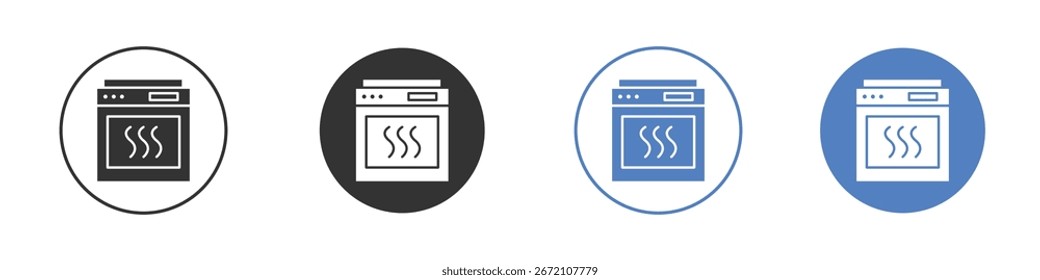 Icono del horno. Ilustración vectorial, diseño plano.