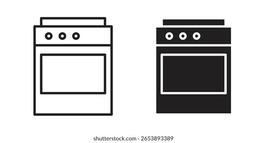 Oven icon vector illustration on a transparent background.
