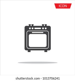 Oven icon vector isolated on white background.