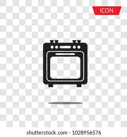 Oven icon vector isolated on transparent background.