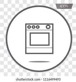 Oven icon vector isolated on background.