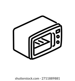 Ofen-Symbol, Vektor, Linienstil-Symbol