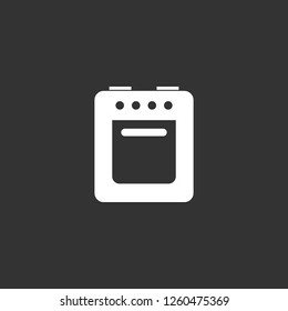 oven icon vector. oven sign on black background. oven icon for web and app