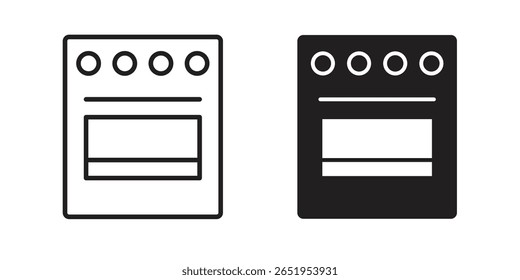 Vetor de ícone de forno, Símbolo, ilustrações de logotipo