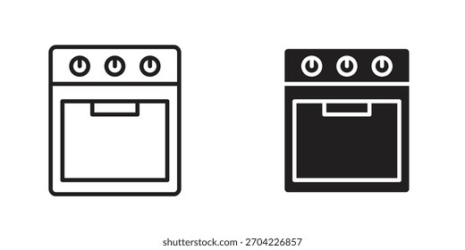Icono de horno Vector, símbolo, ilustraciones de logotipo