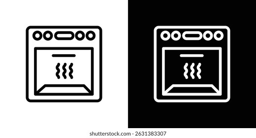 Vetor de ícone de forno para web, computador e aplicativos móveis
