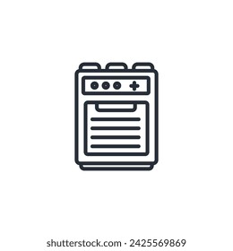 oven icon. vector.Editable stroke.linear style sign for use web design,logo.Symbol illustration.