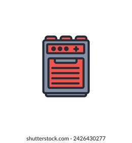 icono de horno. vector.Trazo editable.signo de estilo lineal para el uso de diseño web,logo.Ilustración de símbolo.