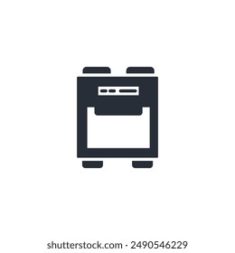 Oven icon. vector.Editable stroke.linear style sign for use web design,logo.Symbol illustration.