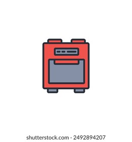 Oven icon. vector.Editable stroke.linear style sign for use web design,logo.Symbol illustration.