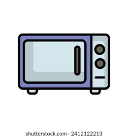 oven icon with white background vector stock illustration