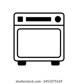 oven icon with white background vector stock illustration