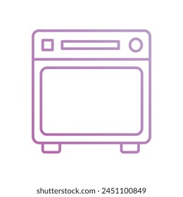 oven icon with white background vector stock illustration