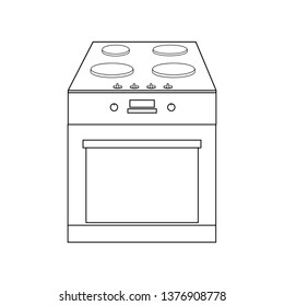 Oven illustration outline