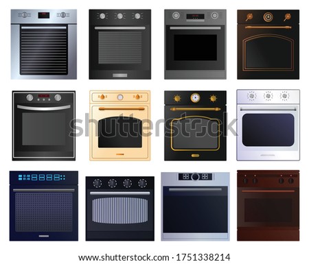 Oven isolated cartoon set icon.Vector illustration illustration electric stove on white background .Cartoon vector set icon oven .