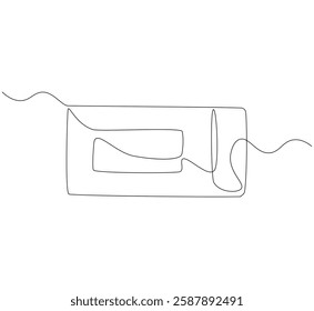 Oven kitchen continuous line. Continuous one line drawing electric oven kitchen. Electric kitchen equipment concept. single line drawing
