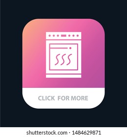 Oven, Kitchen, Microwave, Cooking Mobile App Icon Design. Vector Icon Template background