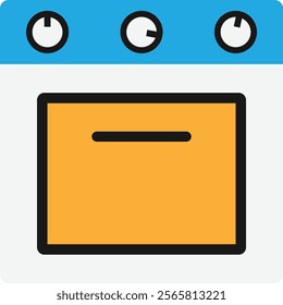 Oven Kitchen Microwave Icon Vector Flat Illustration