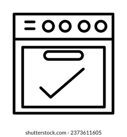 oven kitchen stove kitchenware Icon Line Outline