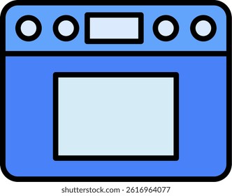 Oven Line Filled Vector Icon Design