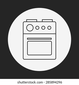 oven line icon