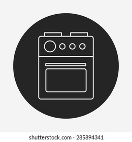 oven line icon