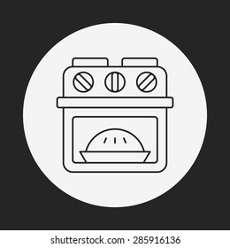 oven line icon