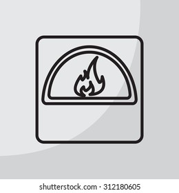 oven line icon