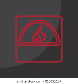oven line icon