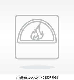 oven line icon