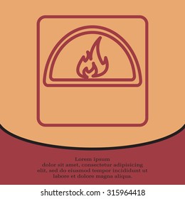 oven line icon