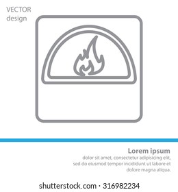 oven line icon