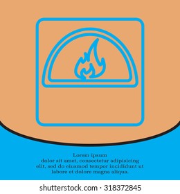 oven line icon